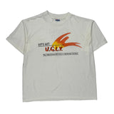 Hanes Single Stitch T-Shirt - XL White Cotton Blend