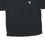 CARHARTT Mens Black Pocket T-Shirt XL Short Sleeve Crew Neck Workwear Casual
