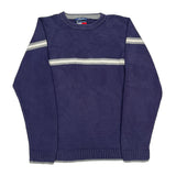 Tommy Hilfiger Striped Sweater - XL Purple Cotton