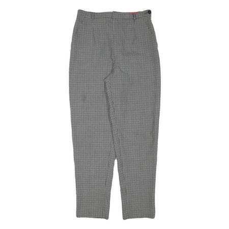 ALAIN MANOUKIN Womens Wool Blend Black & White Relaxed Tapered Trousers W28 L29