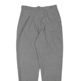 ALAIN MANOUKIN Womens Wool Blend Black & White Relaxed Tapered Trousers W28 L29