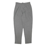 ALAIN MANOUKIN Womens Wool Blend Black & White Relaxed Tapered Trousers W28 L29