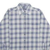 DEAUVIILLE Mens Blue & Grey Checked Cotton Shirt M Classic Button Collar