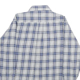 DEAUVIILLE Mens Blue & Grey Checked Cotton Shirt M Classic Button Collar
