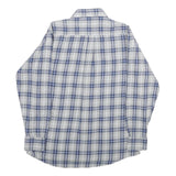 DEAUVIILLE Mens Blue & Grey Checked Cotton Shirt M Classic Button Collar
