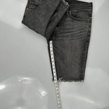 Levis Denim Shorts - 34W 11L Grey Cotton
