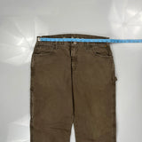 Dickies Carpenter Trousers - 33W 32L Brown Cotton