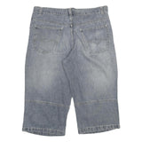 Mens Grey Denim Casual Cotton Blend Shorts 2XL W36 Comfortable Fit
