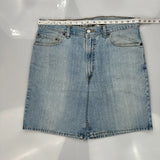 Levis Denim Shorts - 36W 10L Light Wash Cotton