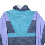 FUTURA Womens Blue & Lilac Colourblock Zip Jacket L Polyester Blend Lightweight