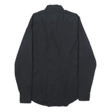 TOMMY HILFIGER Mens Black Button Down Shirt S Cotton Blend Casual Classic
