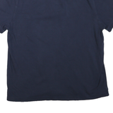 TOMMY HILFIGER Mens Navy Blue Short Sleeve Plain Polo Shirt M Cotton Blend