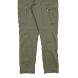 LEVI'S Mens Slim Olive Green Cargo Trousers W31 L30 Casual Zip Pocket