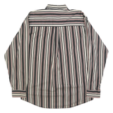 NATURAL ISSUE Mens Black & Cream Striped Shirt L Cotton Button Down Casual