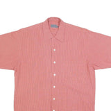 KENZO Mens Red Check Shirt S Cotton Short Sleeve Button Front Casual