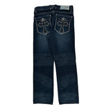 Unbranded Contrast Stitch Jeans - 32W 30L Dark Wash Cotton