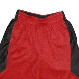 ADIDAS Mens Red & Black Casual Sports Shorts L W26 Polyester Blend Drawstring