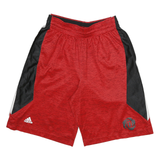 ADIDAS Mens Red & Black Casual Sports Shorts L W26 Polyester Blend Drawstring