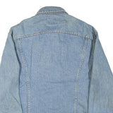 LEE Mens Blue Denim Cotton Blend Jacket L Button Closure Classic Fit Casual