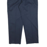 RED KAP Mens Cotton Blend Navy Regular Fit Straight Leg Trousers W38 L30