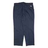 RED KAP Mens Cotton Blend Navy Regular Fit Straight Leg Trousers W38 L30