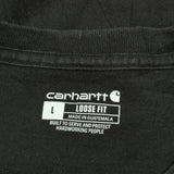 Carhartt T-Shirt - Large Black Cotton