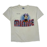Minnie Mouse Tultex Graphic T-Shirt - Large White Cotton