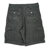 Levis Cargo Shorts - 36W 11L Black Cotton