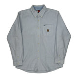 Tommy Hilfiger Striped Shirt - Large Blue Cotton