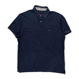 Tommy Hilfiger Polo Shirt - Large Navy Cotton