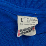 Summer Spirit Screen Stars Single Stitch T-Shirt - Large Blue Cotton Blend
