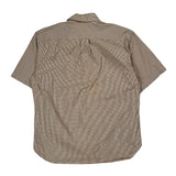 Tommy Hilfiger Checked Short Sleeve Shirt - Large Brown Cotton