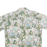 COOKE STREET Mens White Green Hawaiian Shirt L Cotton Tropical Print Relaxed Fit