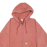 CARHARTT Womens Pink Full Zip Hoodie S Cotton Blend Casual Outdoor Zip Up