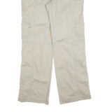 BIAGGINI Womens Regular Beige Cotton Blend Zip Trousers W36 L32 Casual Cargo