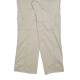 BIAGGINI Womens Regular Beige Cotton Blend Zip Trousers W36 L32 Casual Cargo