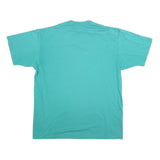 JERZEES Mens Turquoise Blue Ruptured Duck Graphic T-Shirt XL Short Sleeve Crew