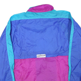 HIND Mens Blue & Pink Zip Jacket L Nylon Colourblock Sports Retro Casual