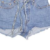 LEVI'S Womens Shorts Blue Denim Cut-Off XS W24 Retro Casual Summer