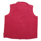 WOOLRICH Womens Red Fleece XL Zip Up Sleeveless Casual Outdoor Vest Jacket