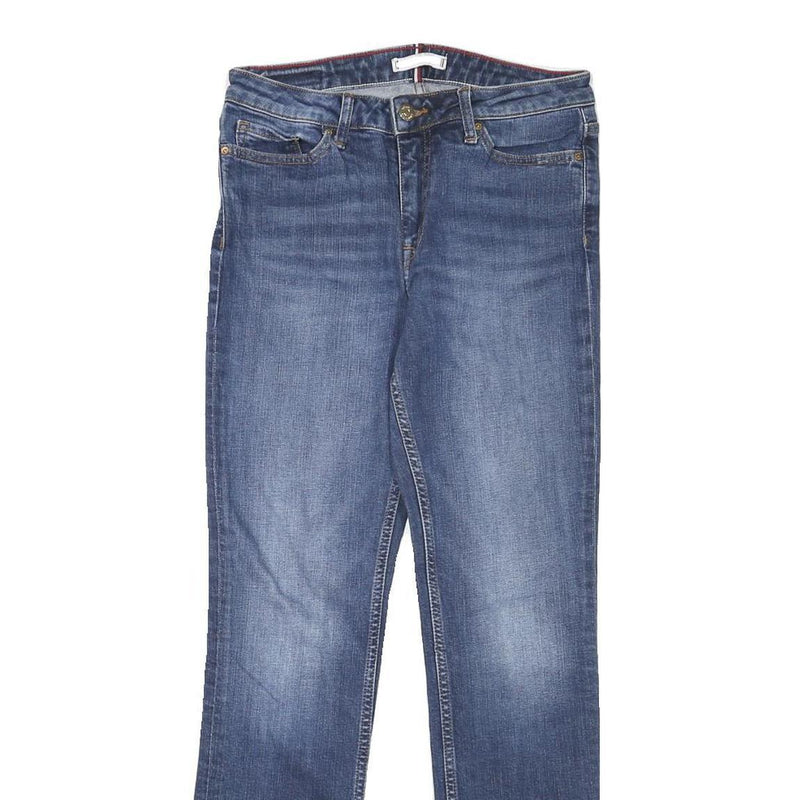TOMMY HILFIGER Womens Slim Blue Denim Jeans W27 L26 Classic Zip Cotton Blend