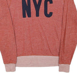 TOMMY HILFIGER Mens Red Crew Neck M NYC Sweatshirt Cotton Blend Pullover