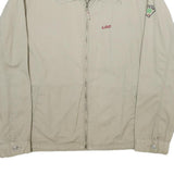 LET'S GO Mens Beige Cotton Zip Jacket XL Plain Casual Light Comfort