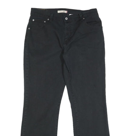LEVI'S 550 Bootcut Womens Jeans Black Relaxed Cotton Blend W32 L30 Classic Zip