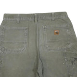 CARHARTT Mens Shorts Green Casual Cotton Blend M W32 Workwear Relaxed Fit