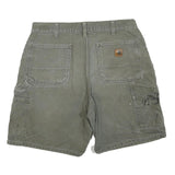 CARHARTT Mens Shorts Green Casual Cotton Blend M W32 Workwear Relaxed Fit