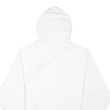 CHAMPION Mens White Blue & Red Hoodie M Cotton Blend Pullover Hooded Sweatshirt