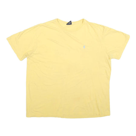 POLO RALPH LAUREN Mens Yellow Classic T-Shirt XL Crew Neck Short Sleeve Cotton