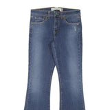 LEVI'S 519 Womens Jeans Blue Regular Flared Denim Medium W28 L31 Stylish Zip