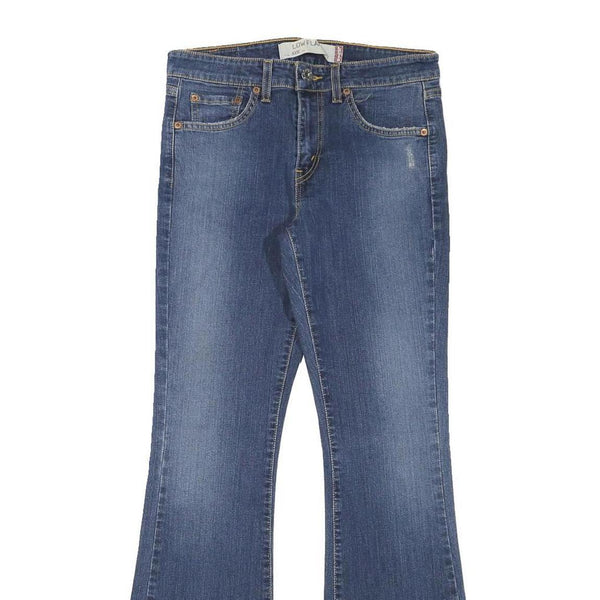 LEVI'S 519 Womens Jeans Blue Regular Flared Denim Medium W28 L31 Stylish Zip